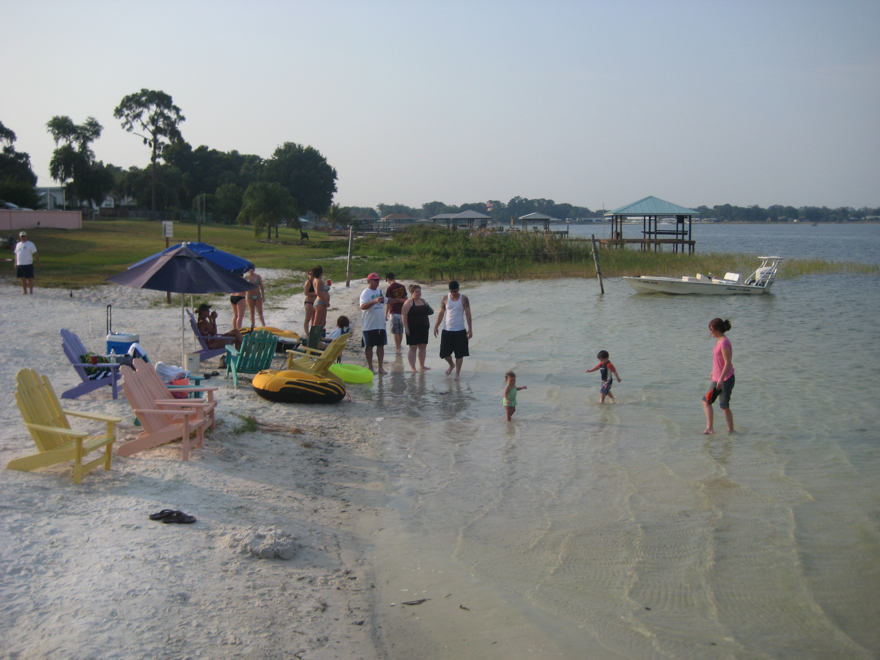 Enjoying A Dip In The Lake Lake Blue Resort
